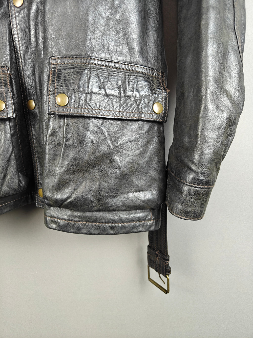 Belstaff Gold Label 85th Anniversary Leather Trialmaster, Black – Made in Italy
