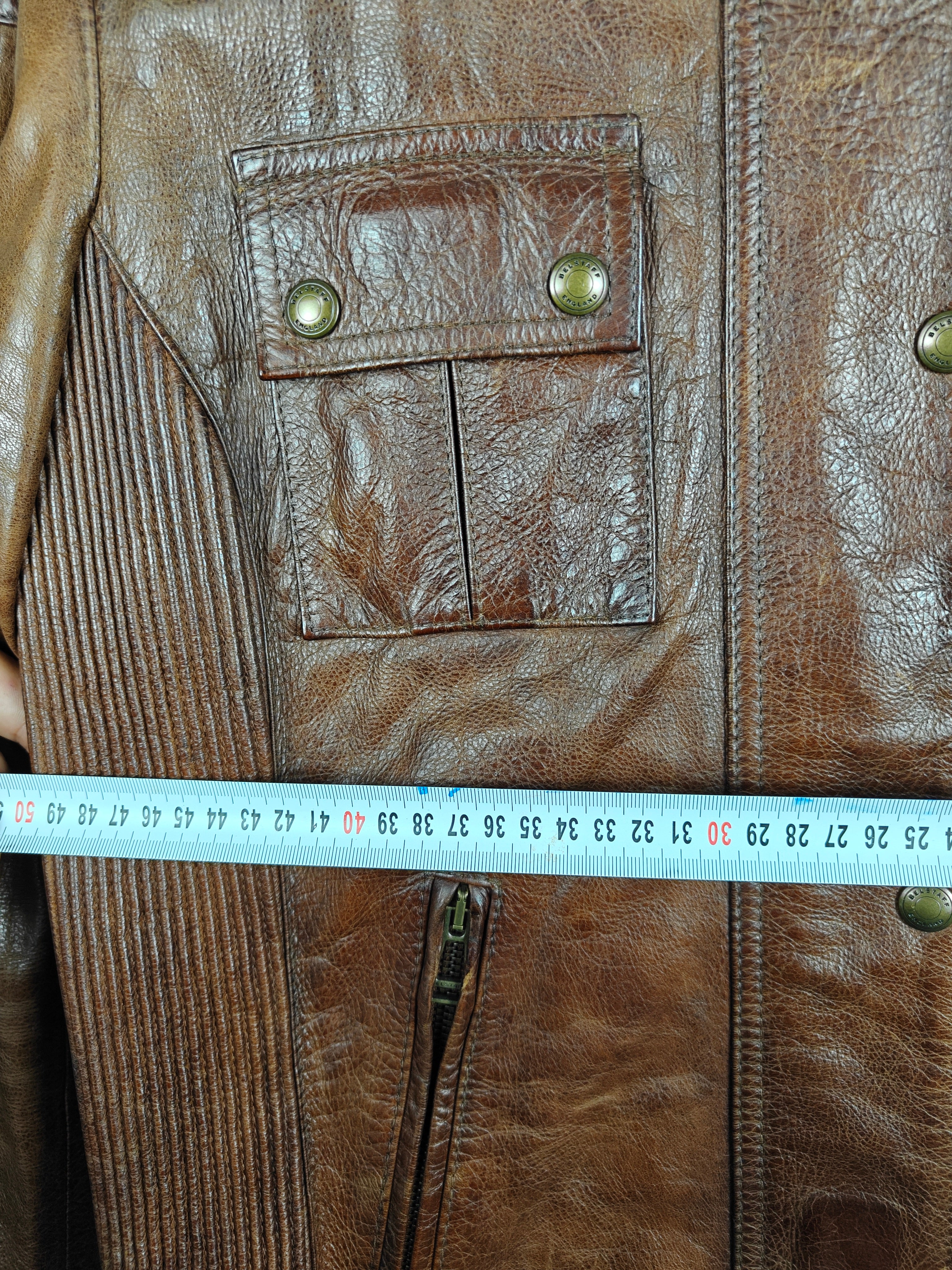 Belstaff Gangster 1969 Women’s Cowhide Leather Biker Jacket UK 16 Slim Fit Zip